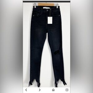 Edgy Black Distressed Skinny Jeans